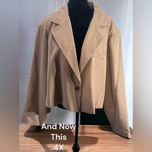 AND NOW THIS, 4X, SHORT WAIST, LONG SLEEVE, BLAZER.